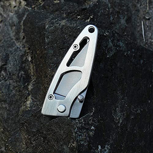 Bykco Folding Pocket Knife, Small, Edc Everyday Carry Compact Neck Knife Leaf Knives, Key Knife, Minimalist For Camping Hunting Fishing Knife (Silver) #TOP7