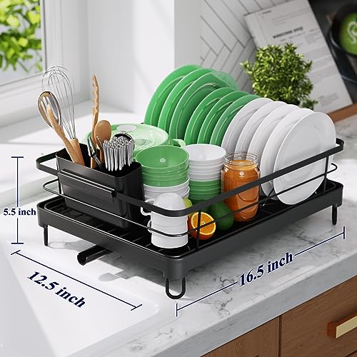 Kitsure-Dish-Drying-Rack-Space-Saving-Dish-Rack-Dish-Racks-for-Kitchen-Counter-Durable-Stainless-Steel-Kitchen-Drying-Rack-with-a-Cutlery-Holder-Drying-Rack-for-Dishes-Knives-Spoons4094