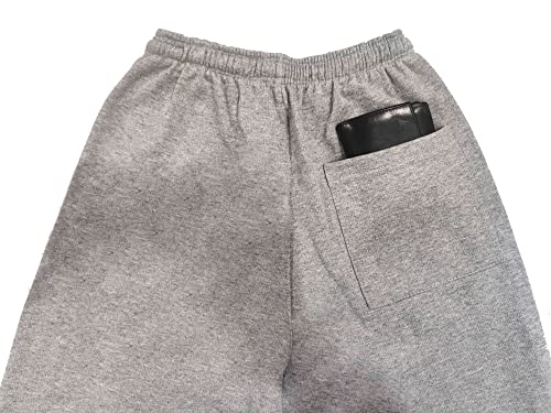 Kit 3 Calça Moletom Juvenil - Flanelada/Peluciada Desenho do tecido:Mescla;Cor:Preto;Genero:Masculin