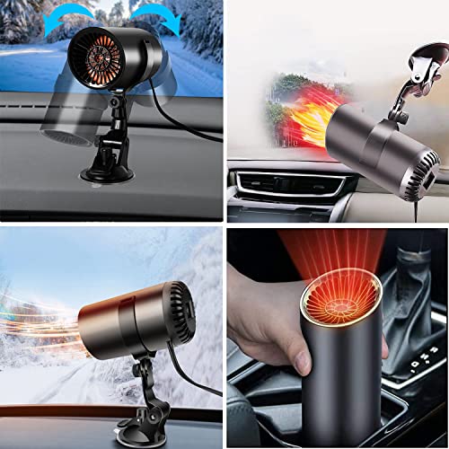 image for Ahcjyeejk Portable Car Heater, 12V 150W Windshield Defogger and Defros