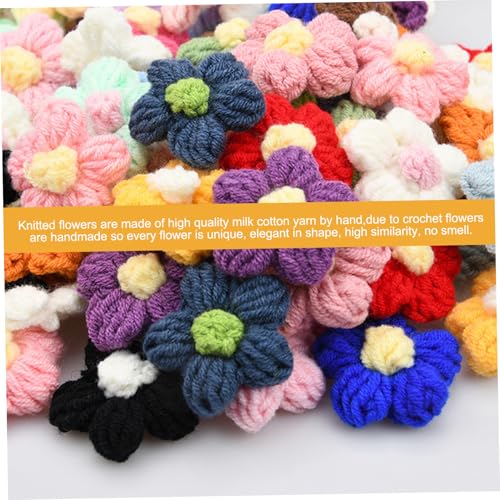 Miniflores para manualidades y accesorios de ropa en ganchillo surtido 5