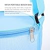 Grand Sac De Plage En Filet Respirant Pour Jouets Et Coquillages - Sac De Rangement Portable En Pvc Léger Pour Enfants #4