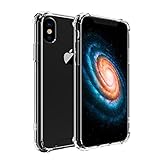 iPhone X Case, iXCC Crystal Clear Hard Cover Case [Shock Absorption] with Soft TPU Bumper for iPhone X ( 2017 Sept Release) - Clear