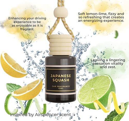 Image of Inspired by Popular Squash Scent - Long Lasting Car Freshener - Lasts up to 60 days - Japanese Squash (Light Citrus Refreshing Scent) - A+ Scents Car Hanging Diffuser