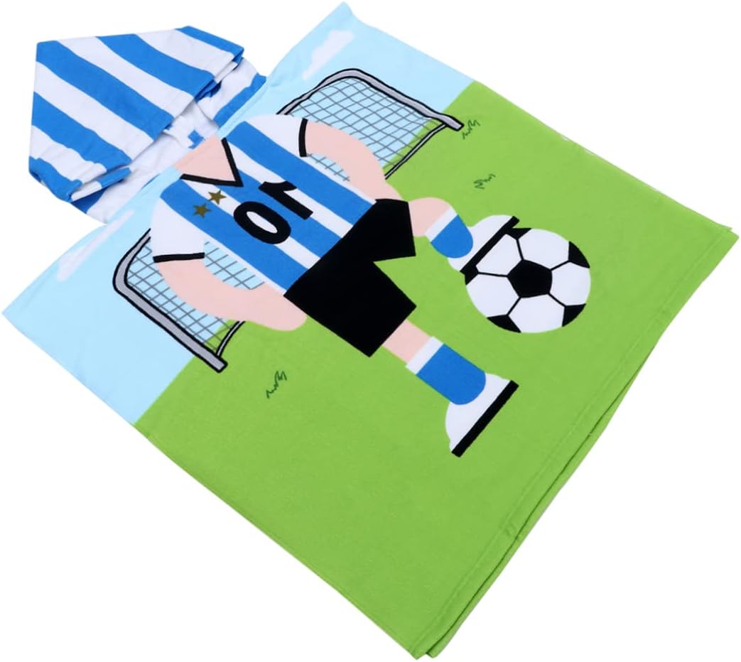 VOSAREA Creative Bath Towel Cape with Hooded Design Lightweight Absorbent Beach Cloak for Boys and Eco Friendly Vibrant Colors Soft for Daily Use and Pool Fun