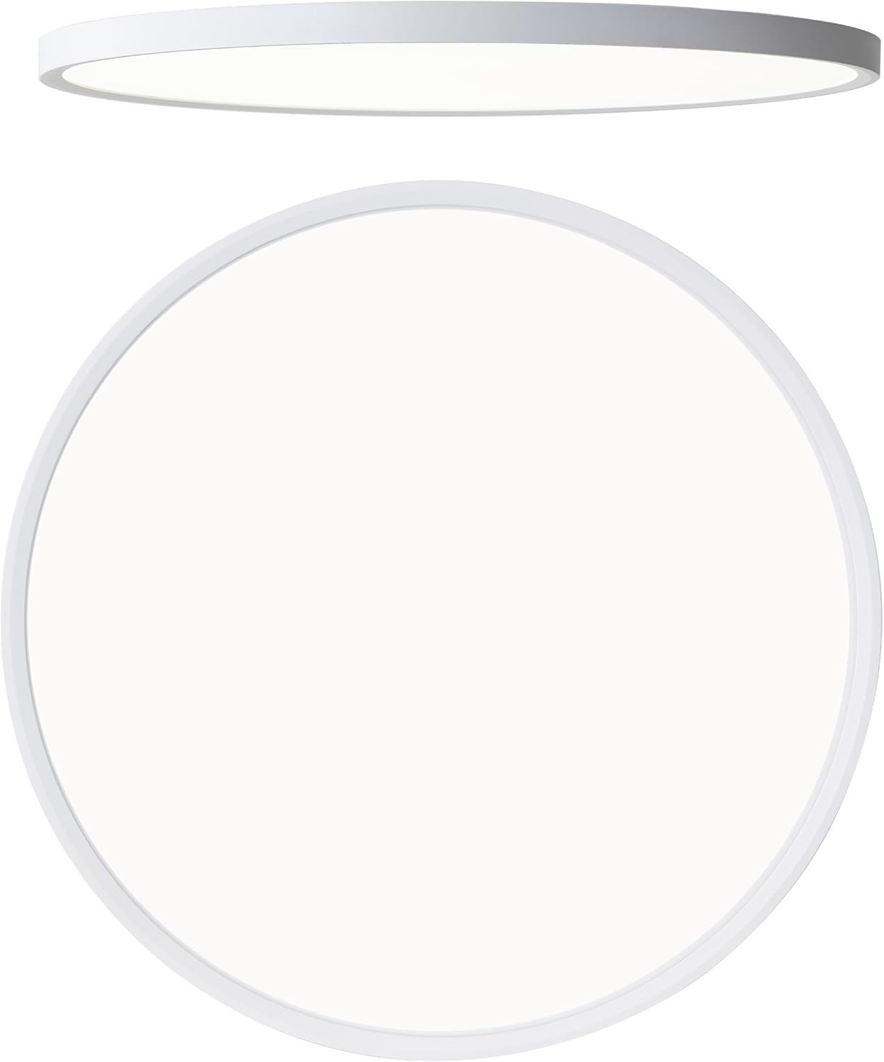 1pack 24 Inch Large Flush Mount Ceiling Light, 50w Led Ceiling Light, 3000k/4000k/6000k Selectable 4980lm Ceiling Lights, Super Slim Led Light Fixture for Bedroom Kitchen Living Dining Room Office