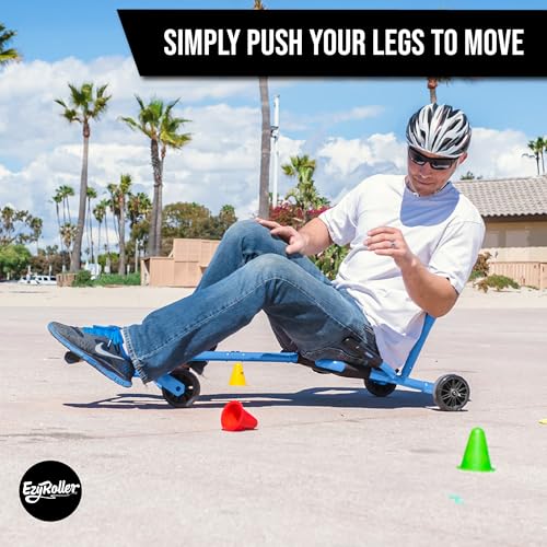 Image of EzyRoller Pro X Trike Children's Fun Vehicle Radio Vehicle Tricycle Children's Vehicle Adults (Blue)
