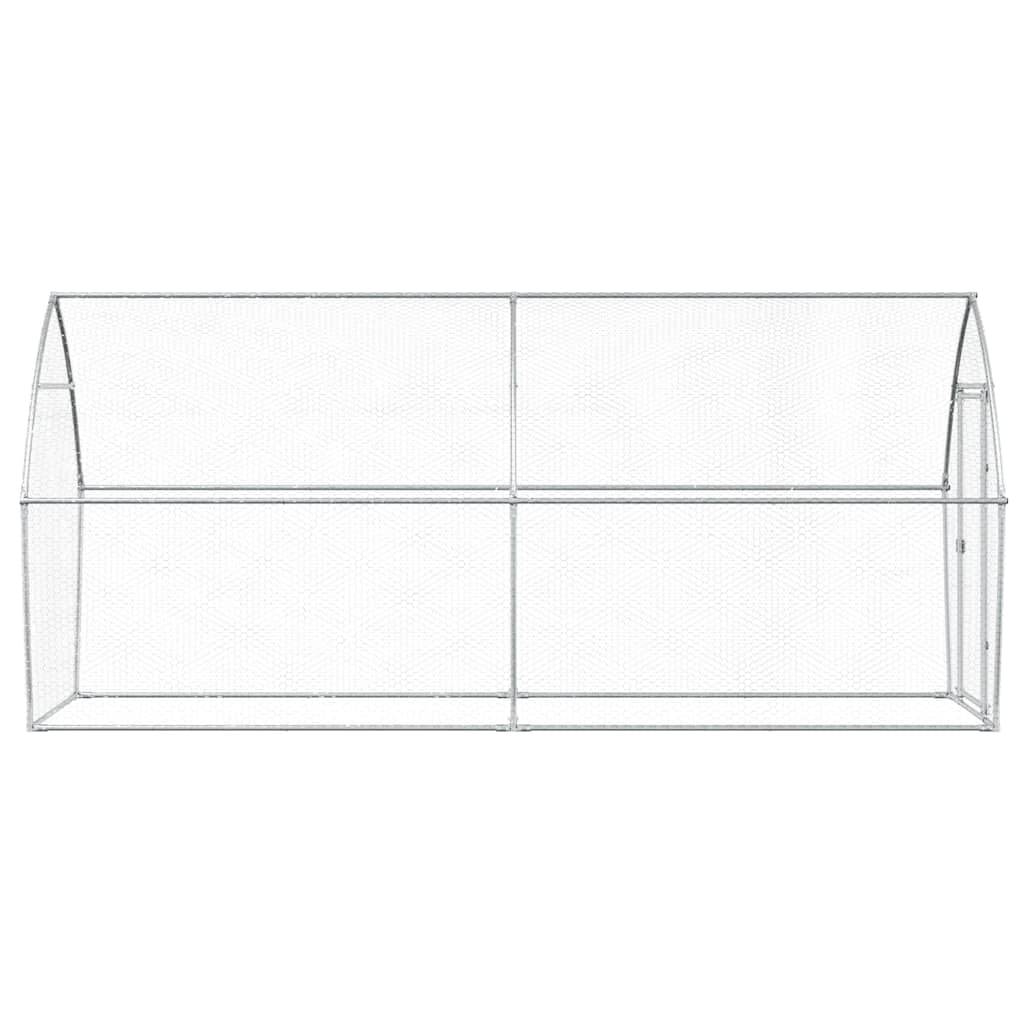 Recinto Gallinas Gran Espacio 400x105x182 cm, Jaula Gallinas Plata Acero galvanizado para Patos Conejos Gansos al aire libre
