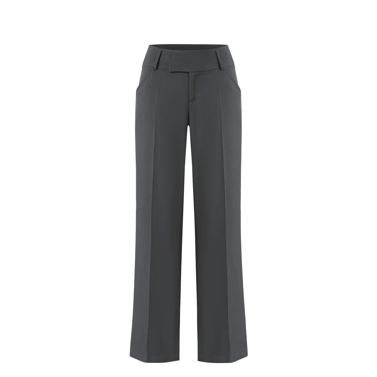 Womens Straight Black Classic Business Office Casual Pants