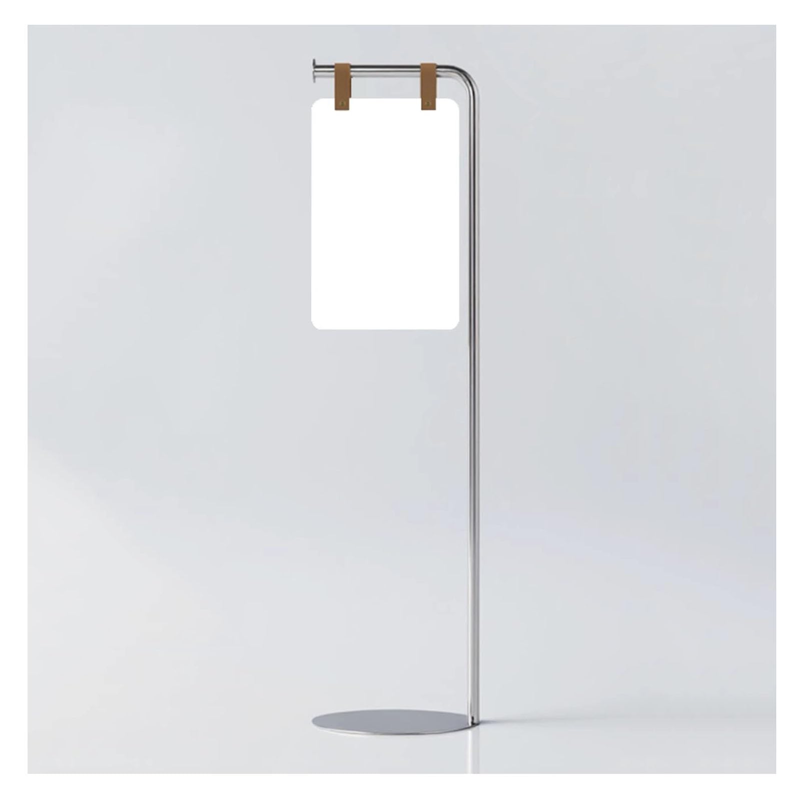 Soporte para carteles, caballete metálico de pie para carteles y pósteres, panel acrílico con diseño enchufable, soporte para carteles de doble cara, pedestal para pancartas de ropa, plateado, 40 x 1