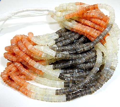 Pierre de lune LKBEADS perles pneu lisse 16 pouces pour bijoux DIY