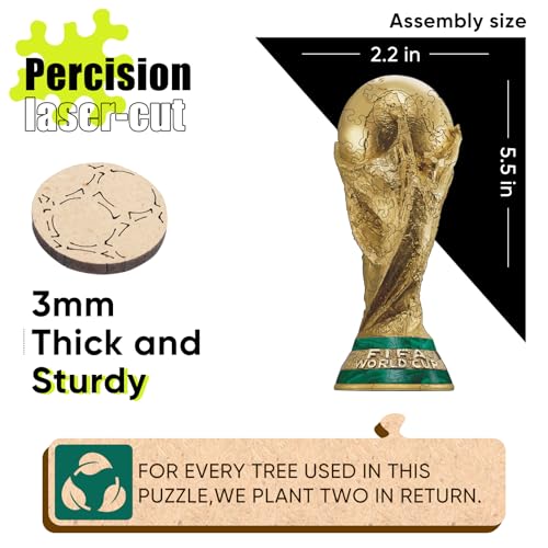 Image of FIFA World Cup 2026 Edition Trophy 26PCS Wooden Pocket Puzzle