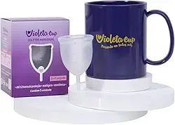 Violeta Cup Kit Coletor Menstrual B Transparente + Caneca Higienizadora. . Incolor. Tipo B Mulheres Com Até 29 Anos E Sem Filhos. E/Ou Com Colo Do Áštero De Altura Baixa