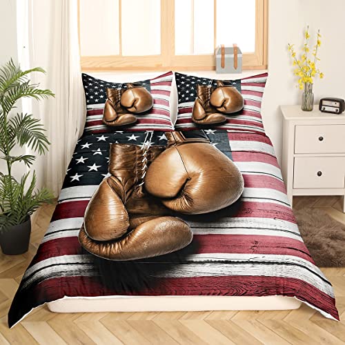 Housse de couette boxe drapeau américain idée cadeau ados