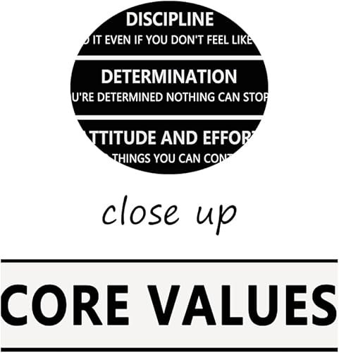 Miniatura 2 de WYJZDZQ8 Lienzo inspirador para pared, póster de valores fundamentales, arte inspirador de madera, cita motivacional positiva, pintura para oficina,