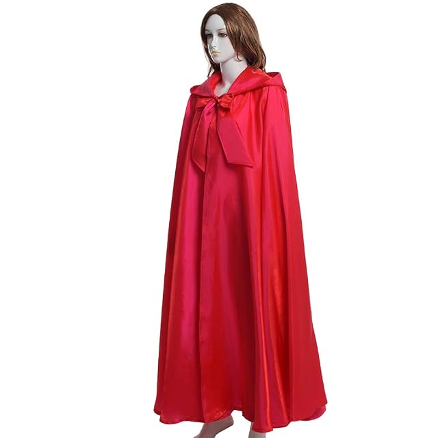Foto 3 de 6 de GRACEART Largo Capa con Capucha Disfraz de Halloween para Mujeres Hombres Halloween Fiesta Disfraces (Rosa…