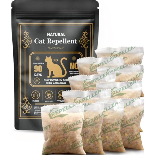 AUDQQM Cat Repellent Indoor, Cat Deterrent Scratch, Cat Pee Repellents for Furniture, Cat Urine Deterrent, Safe Stray Cat Repellant, Keep Cats Away from Rugs, Curtain, Plants-8P