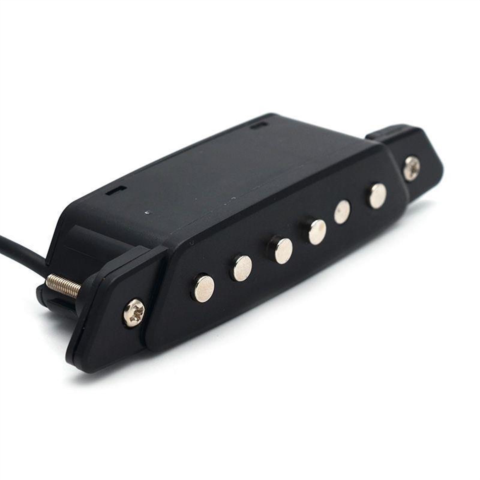 Sechssaitiger Gitarren-Tonabnehmer Kein Loch Erforderlich 40-Zoll-Folk-Gitarren-Tonabnehmer Mattschwarzer Schallloch-Tonabnehmer Professioneller Tonabnehmer für Akustikgitarre