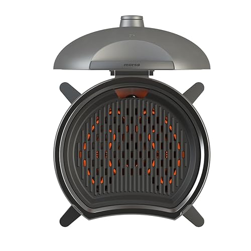 Morsø Forno EL Medio Elektrogrill – Grill elektrisch mit Grillrost aus Gusseisen, skandinavischer Lifestyle für Balkon, Terrasse und Garten, Anthrazit-Grau