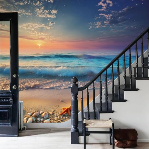 Design Unique Mural : Papier Peint Panoramique Ciel Bleu - 7