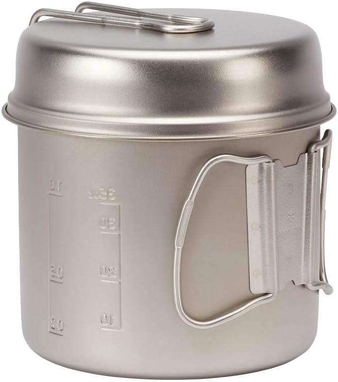 Snow Peak - Trek 900 Cookset Pot and Skillet SCS-008T - Ultralight and Compact for Backpacking and Camping, Made in Japan, Lifetime Product Guarantee, Titanium : Snow Peak: Home & Kitchen