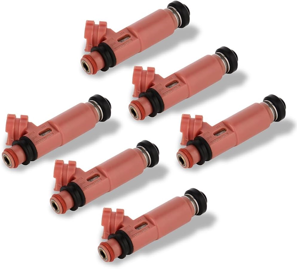 Fuel Injector Parts,ROADFAR 12 Holes Engine Fuel Injector Kits Fit for 02-03 for Lexus ES300/ for Toyota Camry 3.0L, 05-07 for Toyota Highlander/Solara 3.3L 23250-030,Pack of 6