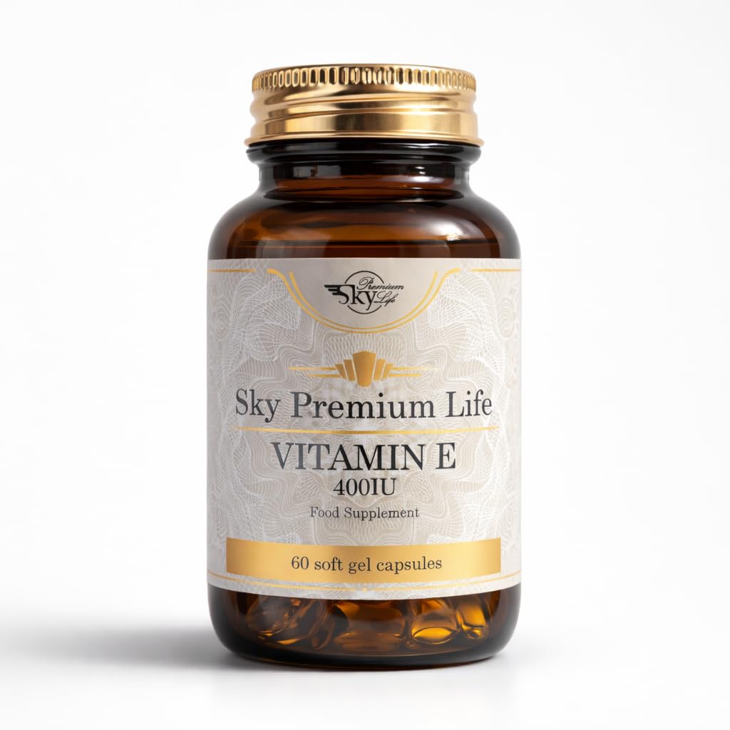 – Vitamin E 400 IU - 60 High Strength Soft Gel Capsules - Alpha-Tocopherol (DL-Alpha) - Supports Skin, Immune & Heart Health - Protects Cells from Oxidative Stress - Gluten Free