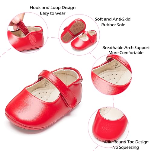 Image of PHIRAMIN Toddler Girl Mary Jane Dress Shoes-Little Girl School Uniform Shoes for Wedding Party