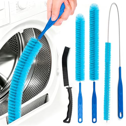 Dryer Vent Cleaner KitRefrigerator Coil Cleaning BrushIncludes Dryer Vent Brush lint Brush for Dryer Drain Cleaning Brush and Appliance Brush Set for All Your Home Cleaning Needs