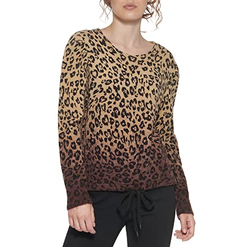DKNY Women's Animal Print Soft Fashionable Jeans Sweater