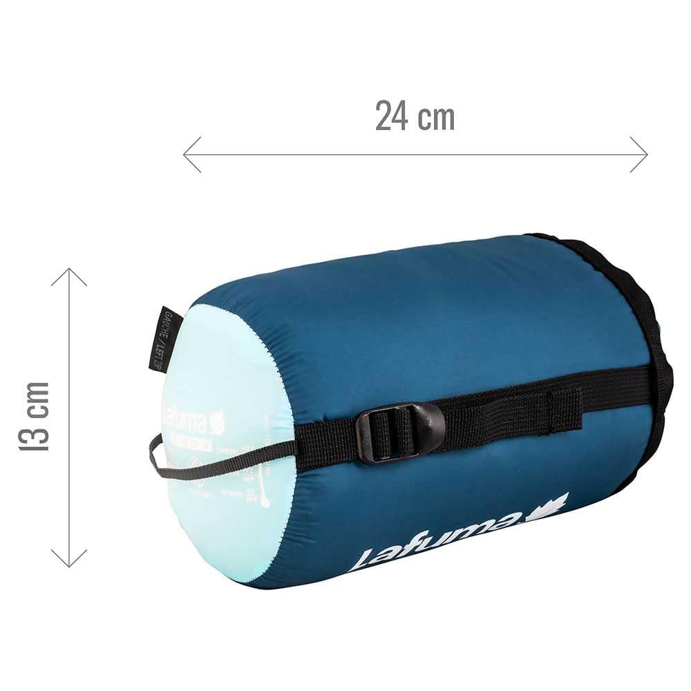 Lafuma - Active 10° W - Sac de Couchage Femme avec Sac de Compression - Synthétique - Déperlant - Température de Confort 12°C - Bleu, Waterfall
