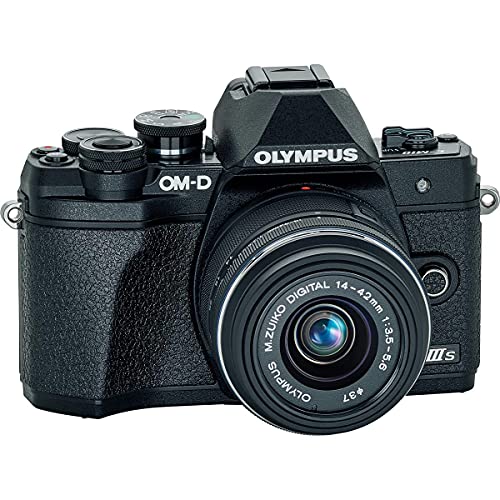 OM SYSTEM OLYMPUS OM-D E-M10 Mark IIIs Black Body with Black M.Zuiko Digital 14-42mm F3.5-5.6 IIR Lens, V207111BU000