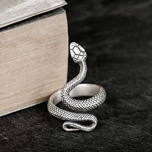 Image of GANGYUN 4 Pcs /Set Adjustable Cobra Snake Starfish Lotus Flower Yoga Finger Ring Open Wolf Eagle Dragon Claw Rings Sets Jewelry