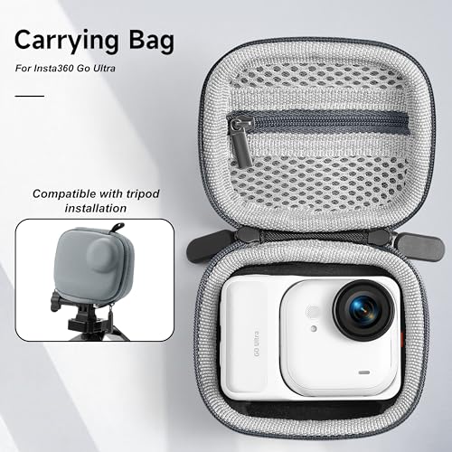 Estuche rígido compacto para Insta360 GO Ultra con mosquetón miniatura 2