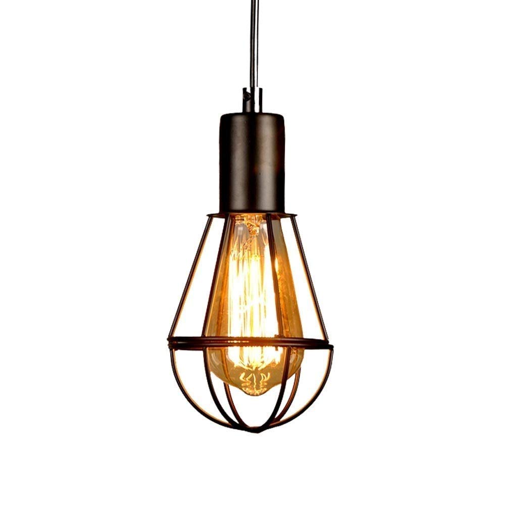 Luminaire E27 blanc style industriel lustre cage loft couloir
