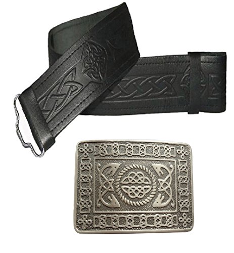 Cintura e fibbia in pelle - molte dimensioni e