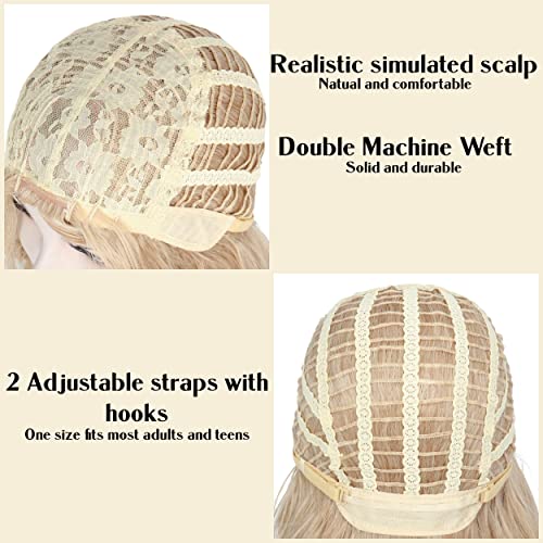 M Miss U Hair Long Blonde Wig 70S Hippie Wigs For Women Elf Princess Bride Wig Renaissance Long Wavy Halloween Costume Wig #TOP3