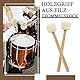 Trommelstock aus Holz, Paar Trommelstock mit Holzgriff Marschtrommel Schlägel für Schlagzeugpercussion Drumsticks Instrumental Musikinstrumente