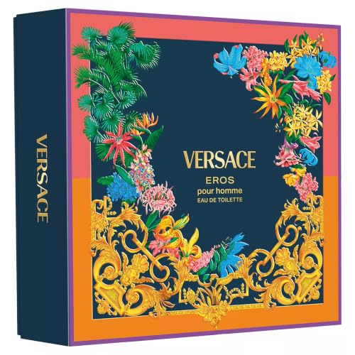 Image of Versace Eros 3- Piece Gift Set for Men, (3.4 Oz Eau De Toilette Spray + 5.0 Oz Shower Gel + 0.16oz /5 Ml Eau De Toilette Spray)