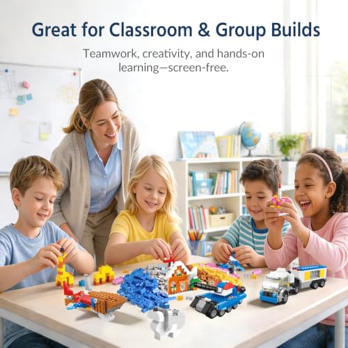 Image of FUN LITTLE TOYS 1100 PCS Building Blocks for Kids 6-12 Bulk Bricks Set