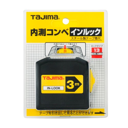 Cinta Métrica Tajima INL30MY 3 m Negro/Amarillo miniatura 2