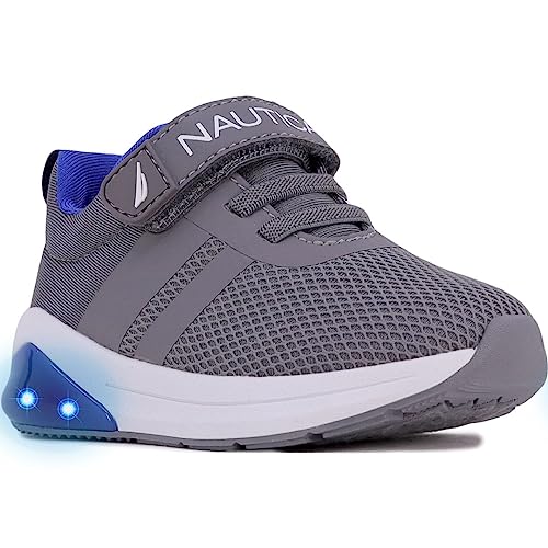 Nautica Kids Light Up Sneakers - Flashing Slip-On Athletic Shoes For Boys & Girls