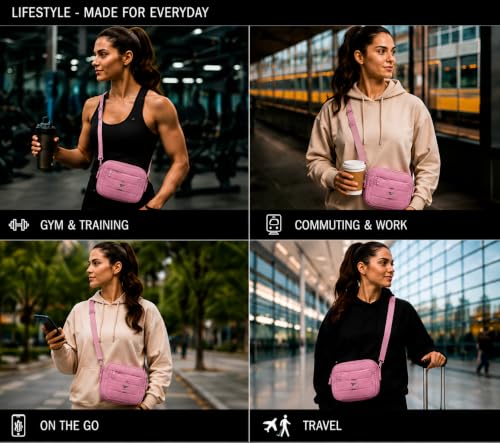 Image of Reebok Womens Crossbody Bags - Lightweight Sling Cell Phone Purse, Quilted Small Crossbody Bags Women