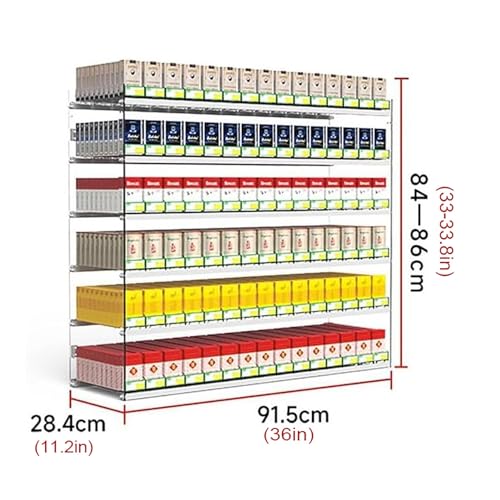 Expositor de cigarrillos de pared acrílico transparente y trapezoidal 3