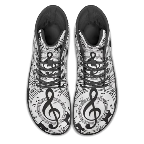 Binienty PU Leather Lace up Flat Shoes Men Women High Top Barefoot Sneakers Zero Drop Non Slip Daily Footwear3