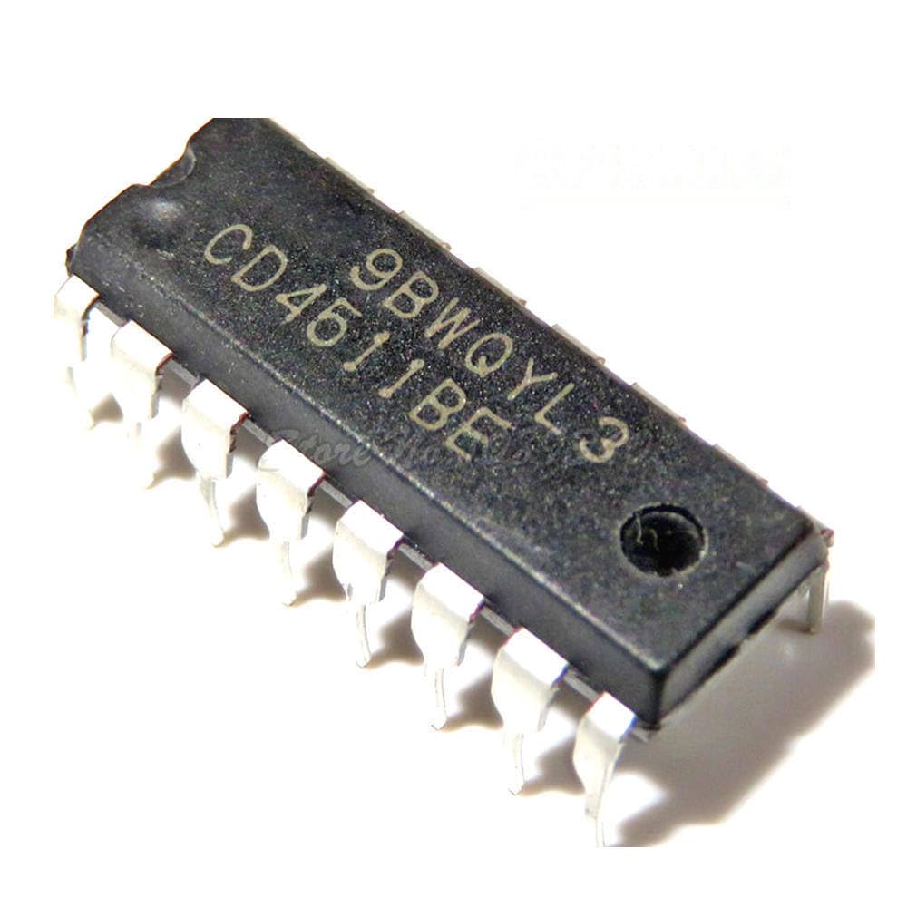10 pz CD4511BE CD4511 HEF4511 DIP-16 Encoder Decoder Multiplexer e Demultiplexer CMOS BCD-7-Seg