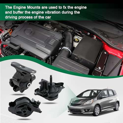 SCITOO Engine Motor Mount Transmission Mount Set Compatible with 2007-2008 for Honda for Fit,OE A4537 A4552 AM500 by SCITOO - Image 6