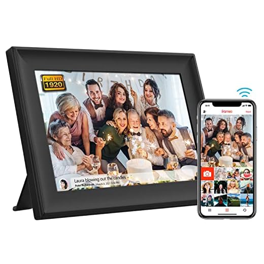 FRAMEO Smart | WiFi Digitaler Bilderrahmen | 10,1 Zoll 1920x1200