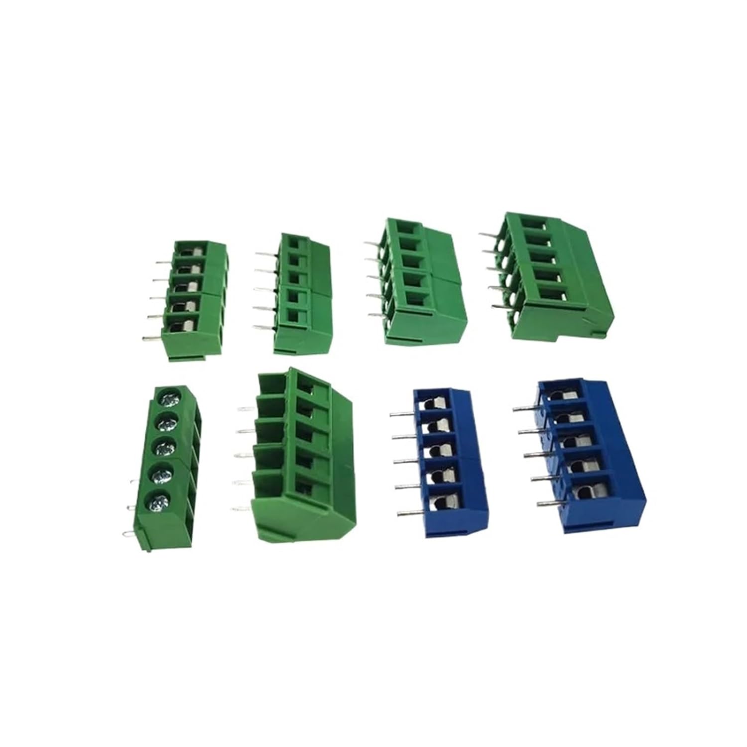 5Pcs Pitch 5.0mm PCB Screw Terminal Block Wire Connector Straight Right Angle Pin 2/3P Cable 1.5/2.5mm2 10-20A(WJ127,3P)