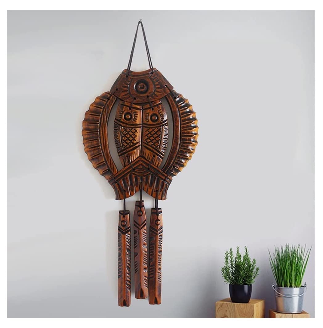 Campanelli A Vento All'Aperto Scacciaspiriti In Legno Per Esterni, 3 Piccoli Tubi A Campana In Per Decorazioni Per La Casa All'aperto O Al Chiuso Decorazione Interna